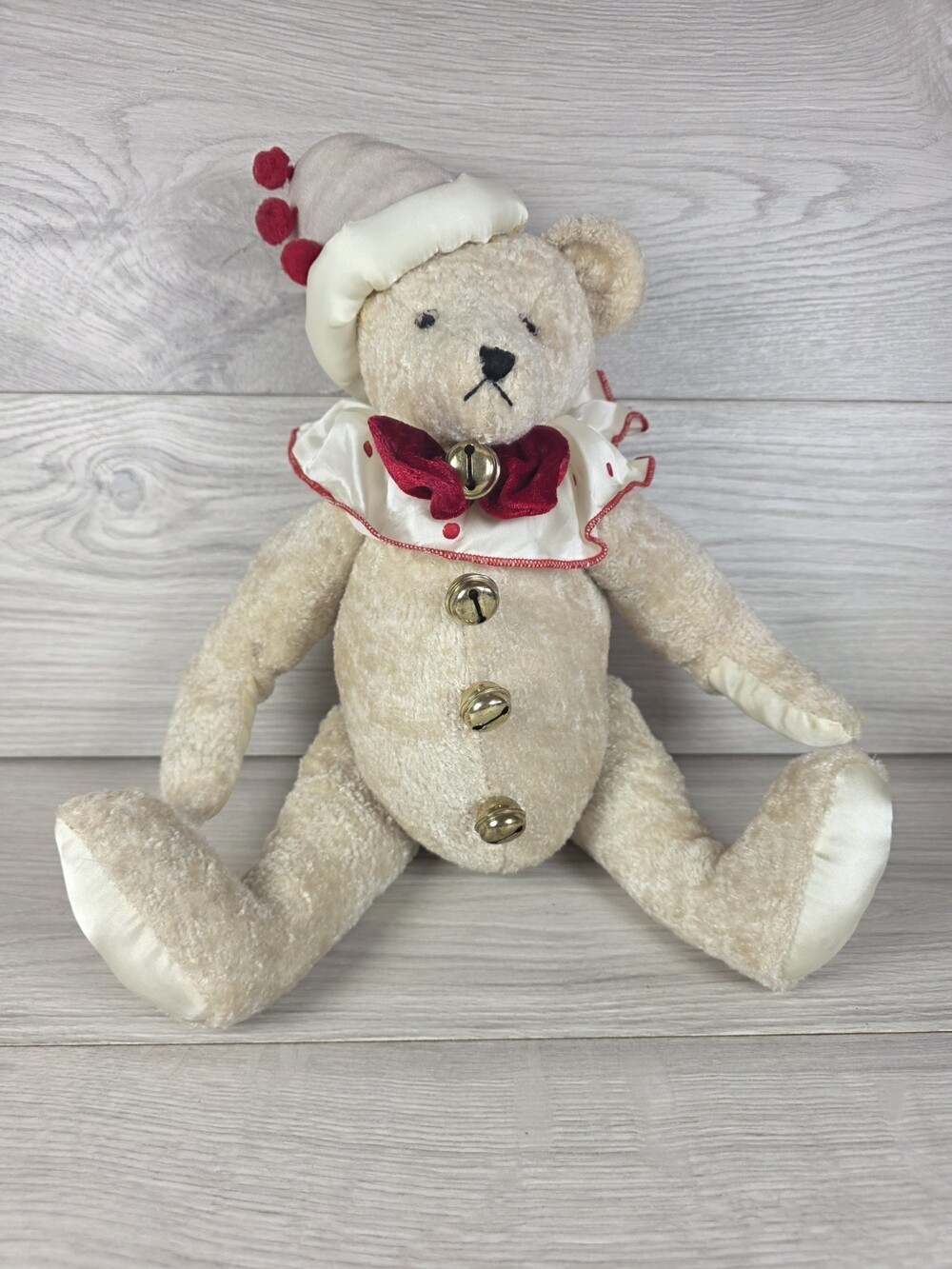 Mark Roberts Christmas Jester Clown Teddy Bear Plush 18" Jingle Bells SU13